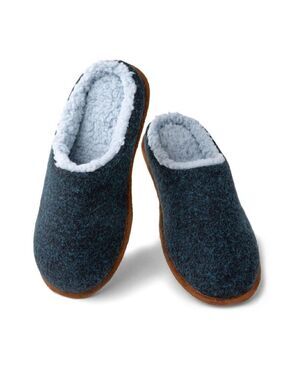 NWT Mens Slip On Comfy Slippers with Fur  Size 9.5-10.5
